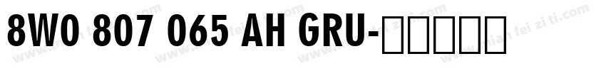 8W0 807 065 AH GRU字体转换